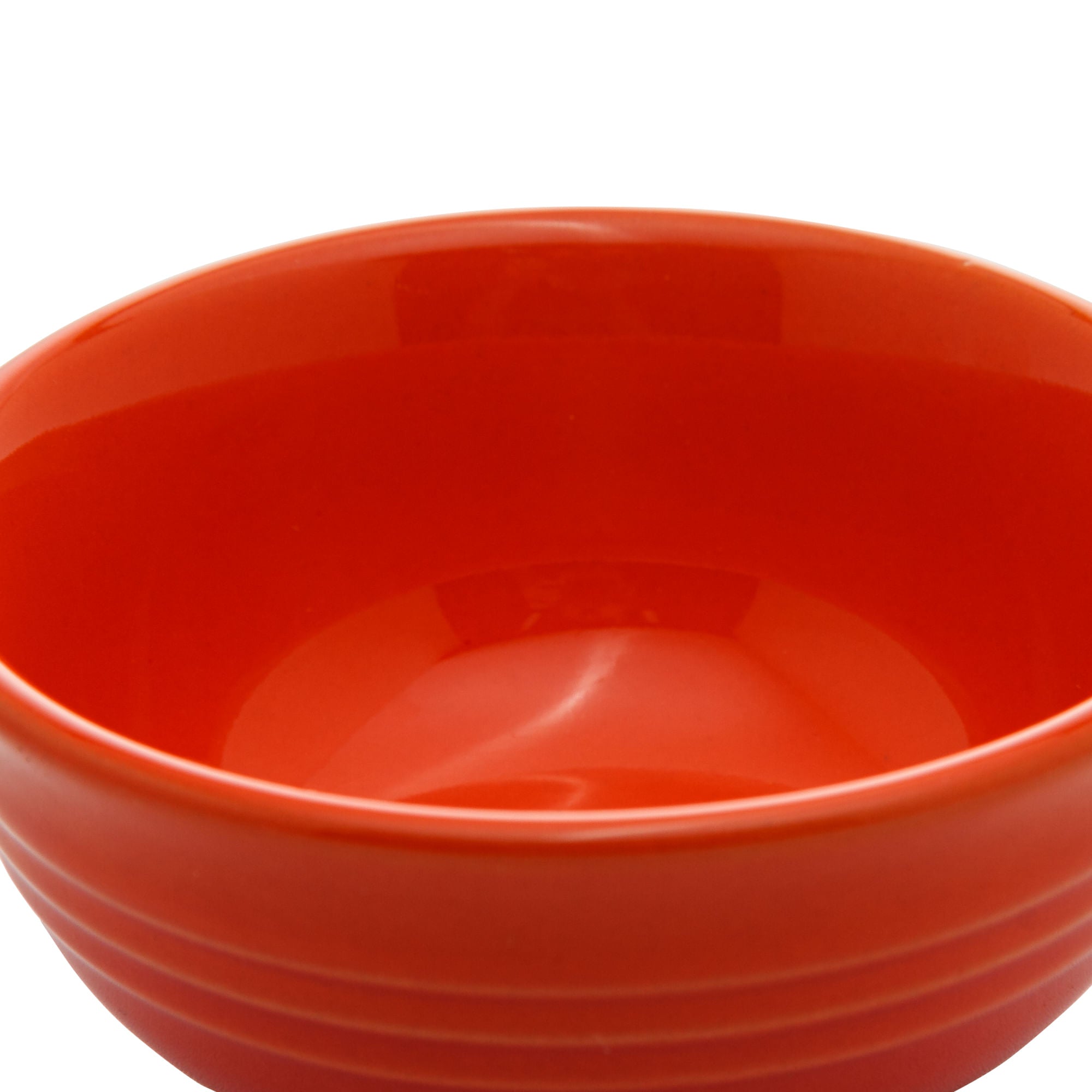 Jogo 2 Mini Bowls de Cerâmica Retrô Laranja 10cm - Ela Decora