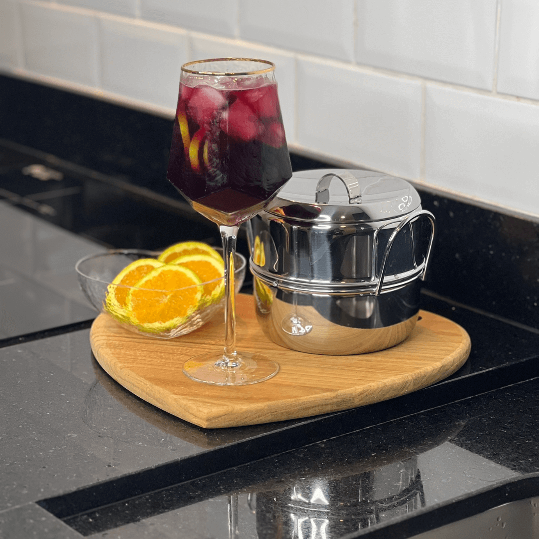 Jogo 2 Taças para Vinho em Cristal de Chumbo com Borda Dourada 600ml - Ela Decora