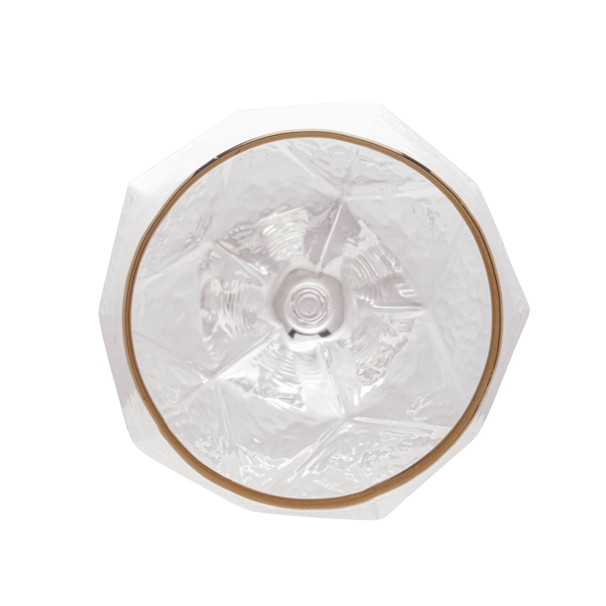 Jogo 2 Taças para Vinho em Cristal de Chumbo com Borda Dourada 600ml - Ela Decora