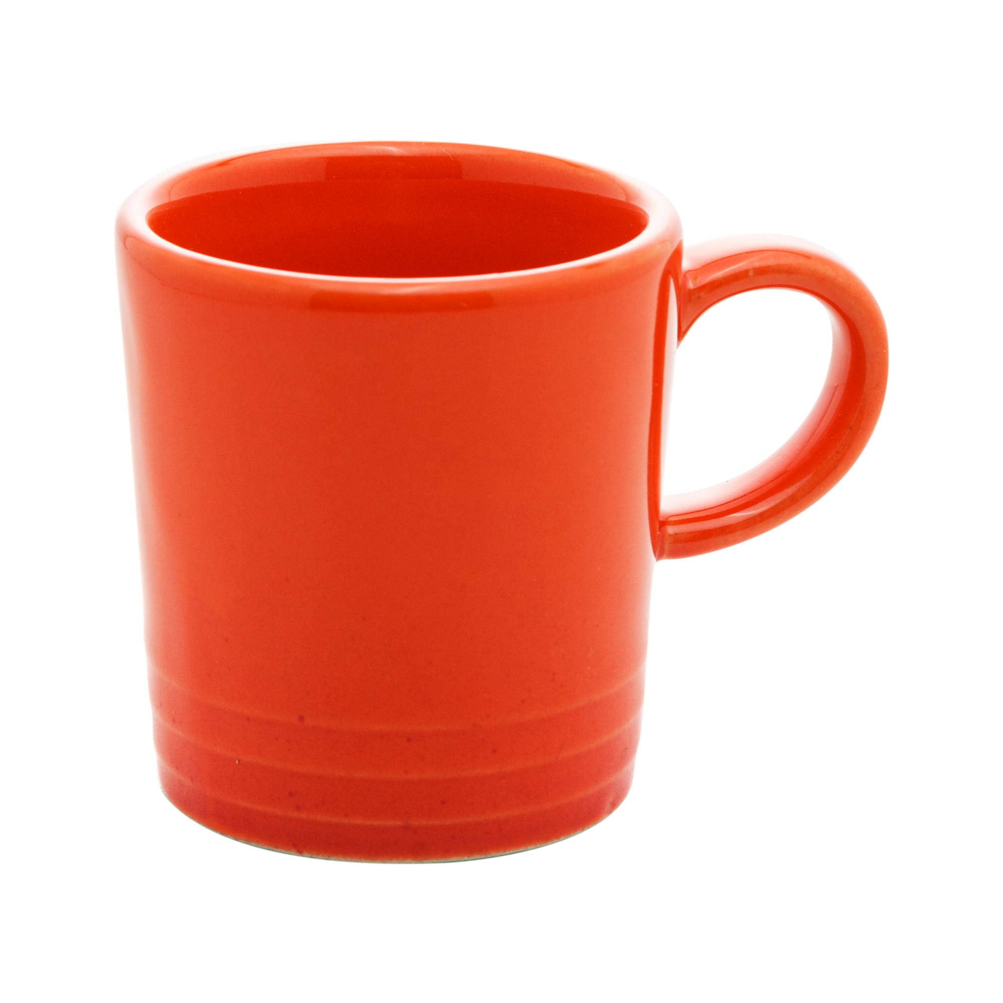 Jogo 2 Xícaras de Café Cerâmica Retrô Laranja 100ml - Ela Decora