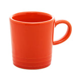 Jogo 2 Xícaras de Café Cerâmica Retrô Laranja 100ml - Ela Decora