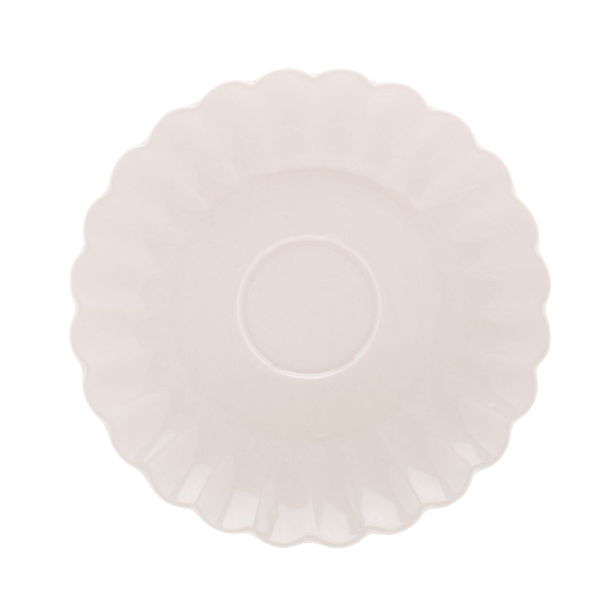 Jogo 2 Xicaras de Café Porcelana com Pires Petala Branco 90ml - Ela Decora