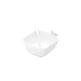 Jogo 3 Petisqueiras Porcelana com Bandeja e Colher Birds Branca 36cm - Ela Decora