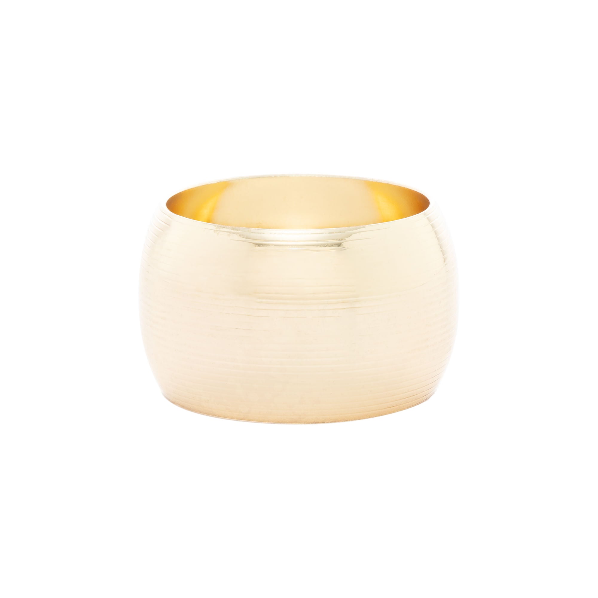 Jogo 4 Anéis para Guardanapo de Aço Circle Dourado 4,5cm - Ela Decora