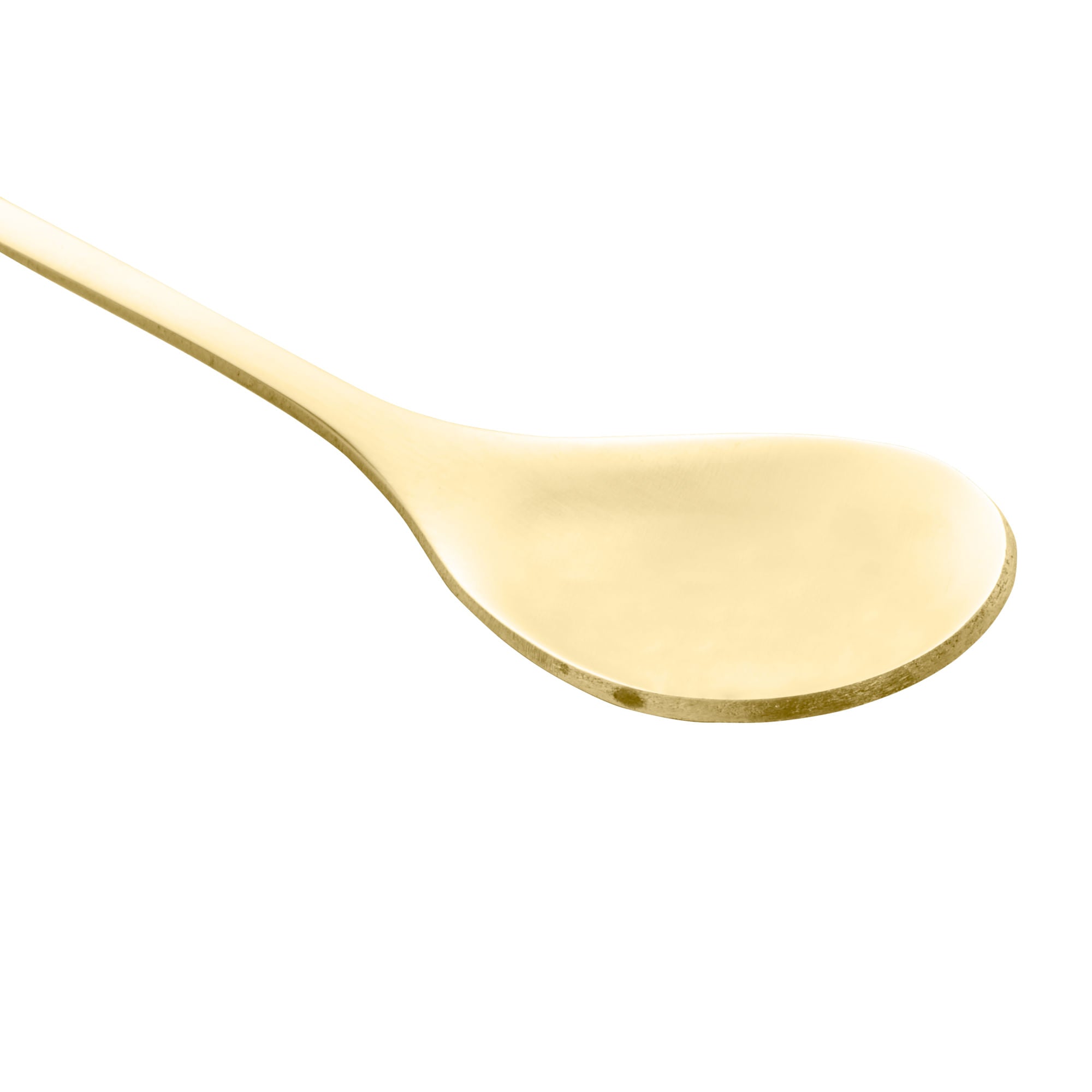 Jogo 4 Colheres Para Chá Aço Inox Leaves Dourado - Ela Decora