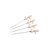 Jogo 4 Palitos para Petisco Hope Zamac Rose Gold - Ela Decora