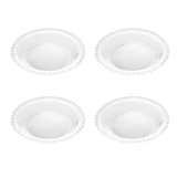 Jogo 4 Pratos em Cristal Pearl 14cm - Ela Decora