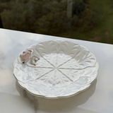 Jogo 4 Pratos para Sobremesa Bird Porcelana Branco 20cm - Ela Decora
