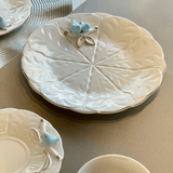 Jogo 4 Pratos para Sobremesa Bird Porcelana Branco 20cm - Ela Decora