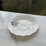 Jogo 4 Pratos para Sobremesa Bird Porcelana Branco 20cm - Ela Decora