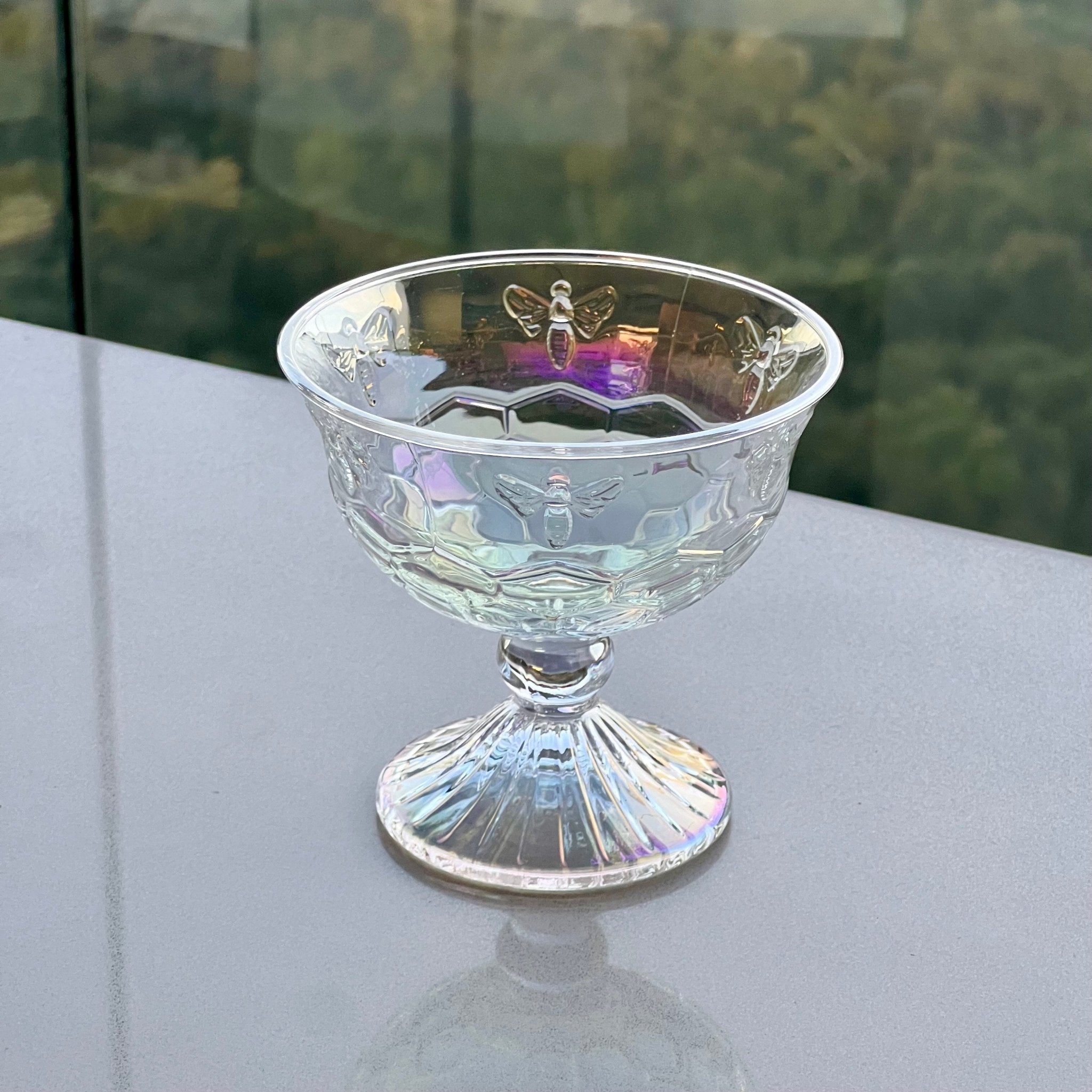 Jogo 4 Taças para Sobremesa Rainbow Bee 200ml - Ela Decora