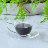 Jogo 4 Xícaras de Café Bird com Pires Cristal 80ml - Ela Decora