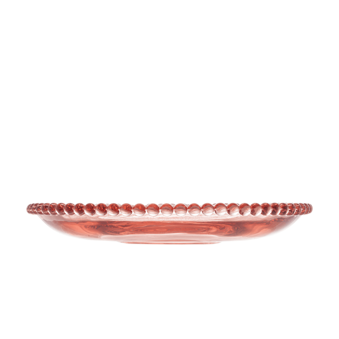 Jogo 4 Xicaras de Café Cristal de Chumbo com Pires Pearl Rosa 80ml - Ela Decora