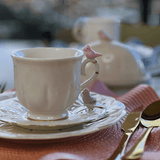 Jogo 4 Xicaras para Chá em Porcelana Birds Branca 200ml - Ela Decora