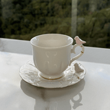 Jogo 4 Xicaras para Chá em Porcelana Birds Branca 200ml - Ela Decora