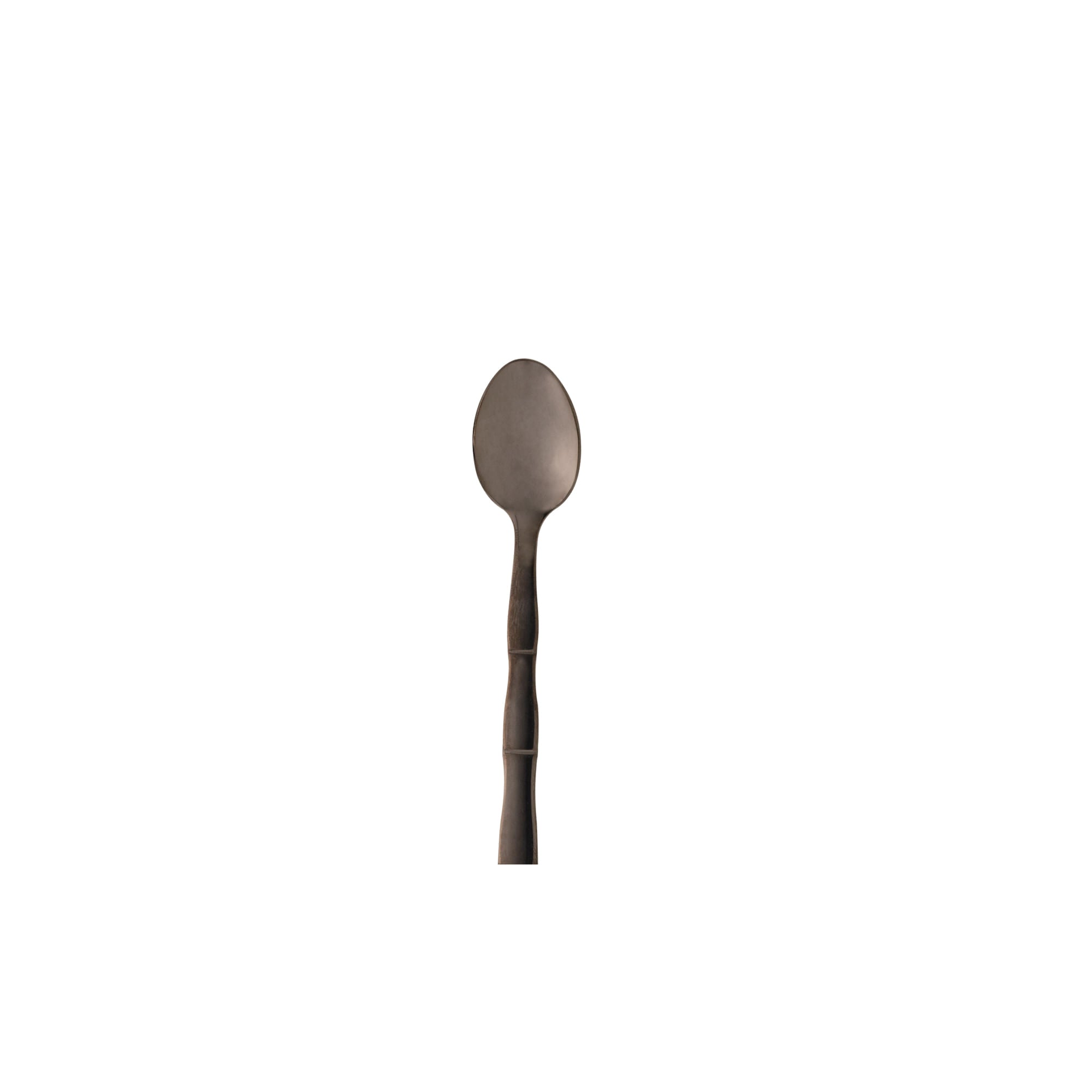 Jogo 6 Colheres para Chá Estilo Bambu Aço Inox Elegant Preto Ônix 12,5 cm - Ela Decora