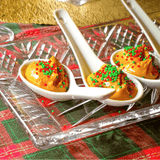 Jogo 6 Colheres Para Finger Food De Porcelana Branca - Ela Decora