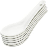 Jogo 6 Colheres Para Finger Food De Porcelana Branca - Ela Decora