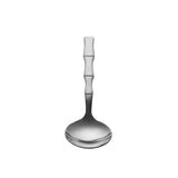 Jogo 6 Colheres para Mesa Estilo Bambu Aço Inox Elegant Preto Ônix 19,8 cm - Ela Decora
