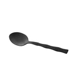 Jogo 6 Colheres para Sobremesa Estilo Bambu Aço Inox Elegant Preto Ônix 15,2 cm - Ela Decora