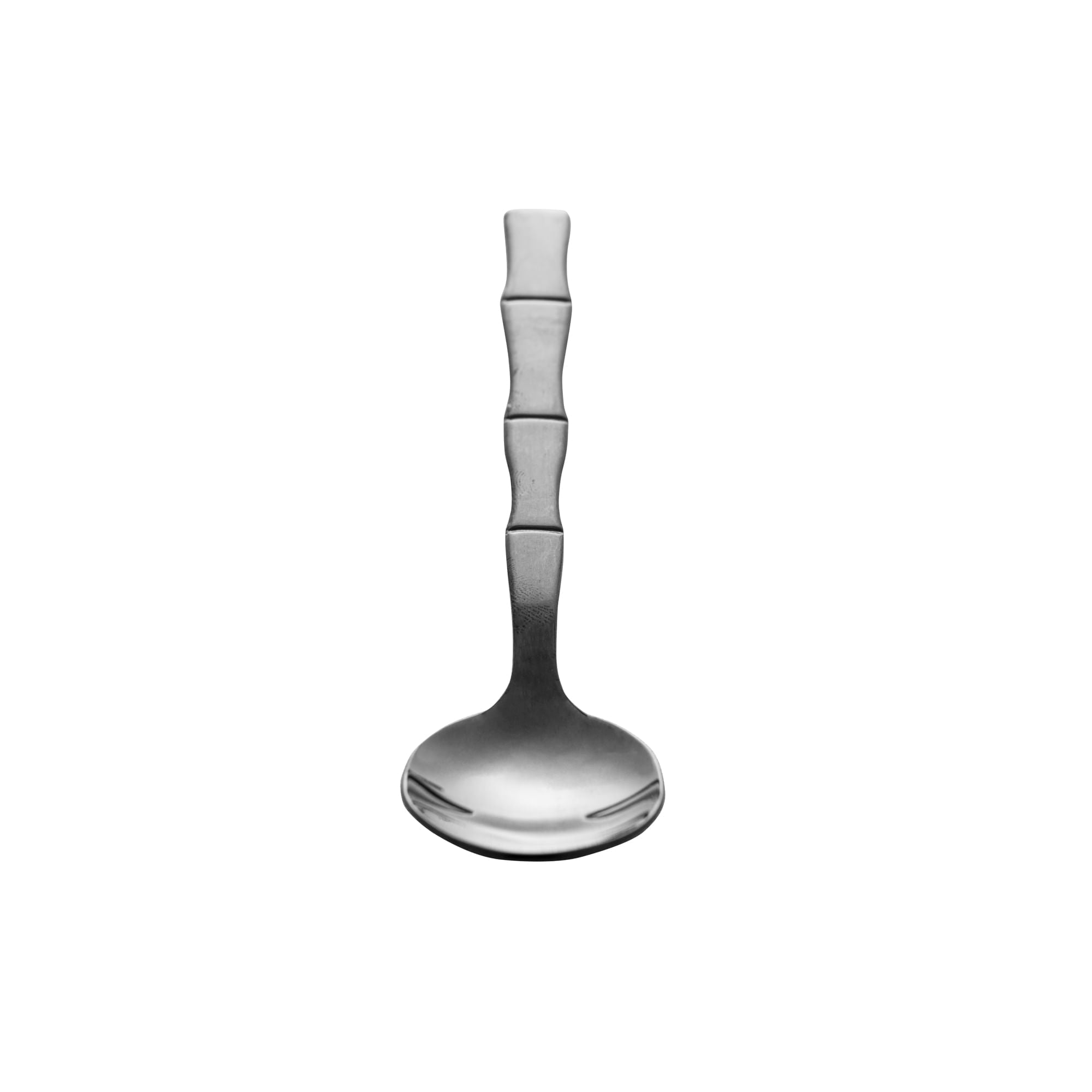 Jogo 6 Colheres para Sobremesa Estilo Bambu Aço Inox Elegant Preto Ônix 15,2 cm - Ela Decora