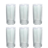 Jogo 6 Copos Altos em Vidro Splendor Furta - Cor 360ml - Ela Decora