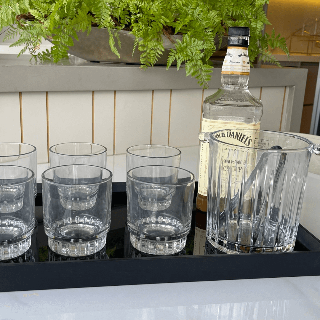 Jogo 6 Copos Baixos Whisky de Vidro Fiorde 290ml - Ela Decora