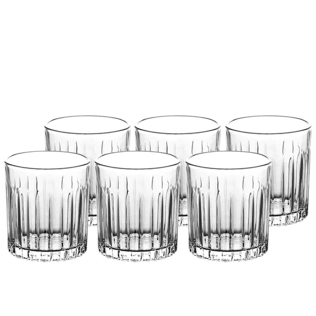 Jogo 6 Copos Baixos Whisky Soho em Cristal Ecológico 310ml - Ela Decora