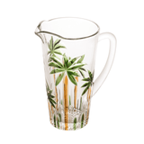 Jogo 6 Copos e 1 Jarra Cristal Palm Tree Handpaint - Ela Decora