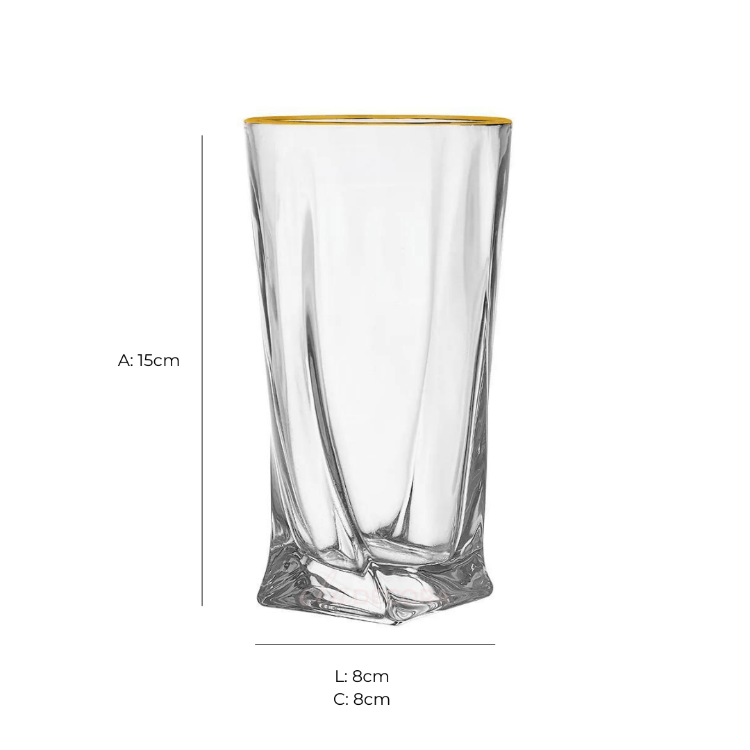 Jogo 6 Copos em Cristal Ice 280ml - Ela Decora