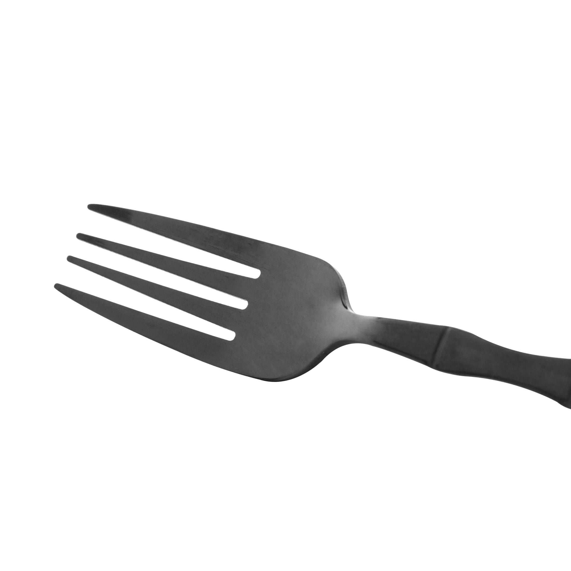 Jogo 6 Garfos Para Mesa Estilo Bambu Elegant Aço Inox Preto Ônix 19,8 cm - Ela Decora