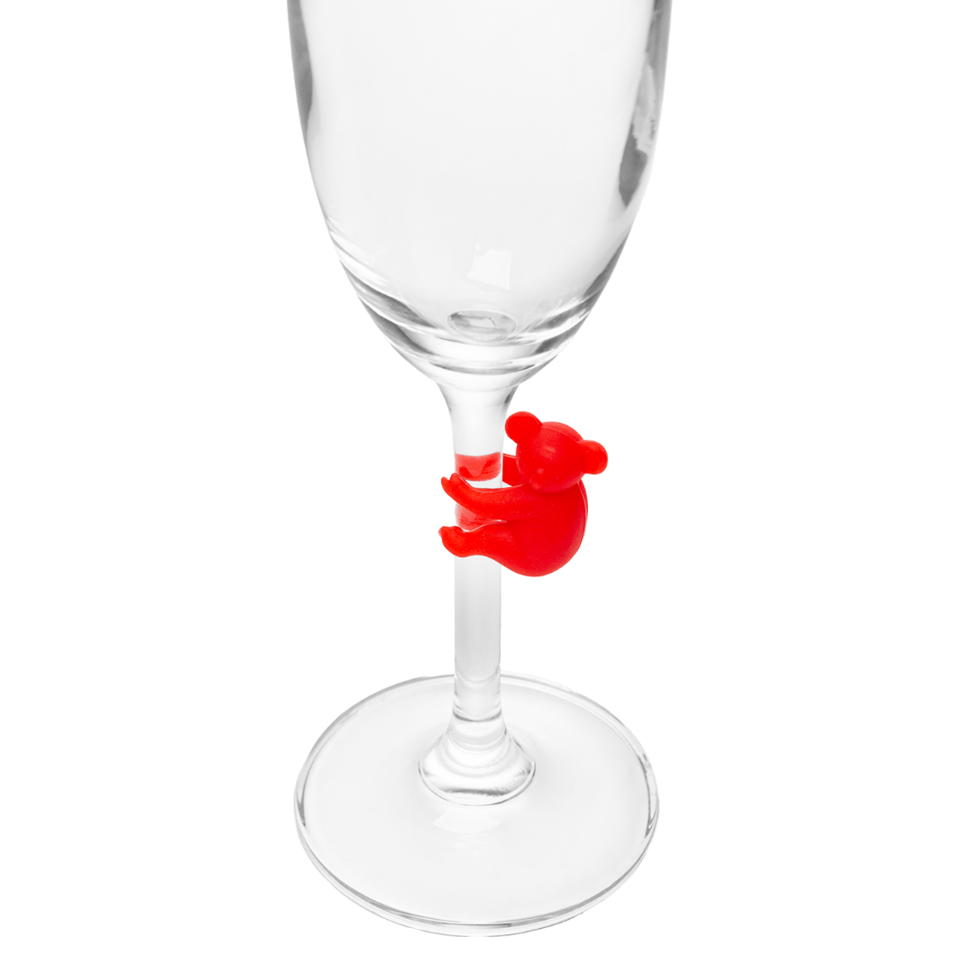 Jogo 6 Marcadores para Taça Koala Sortidos Silicone - Ela Decora