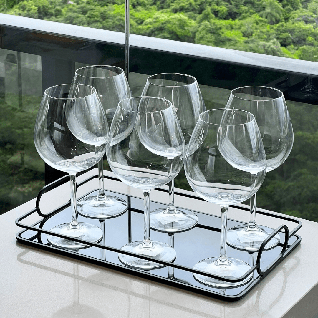 Jogo 6 Taças Bordeaux em Cristal 650ml - Ela Decora