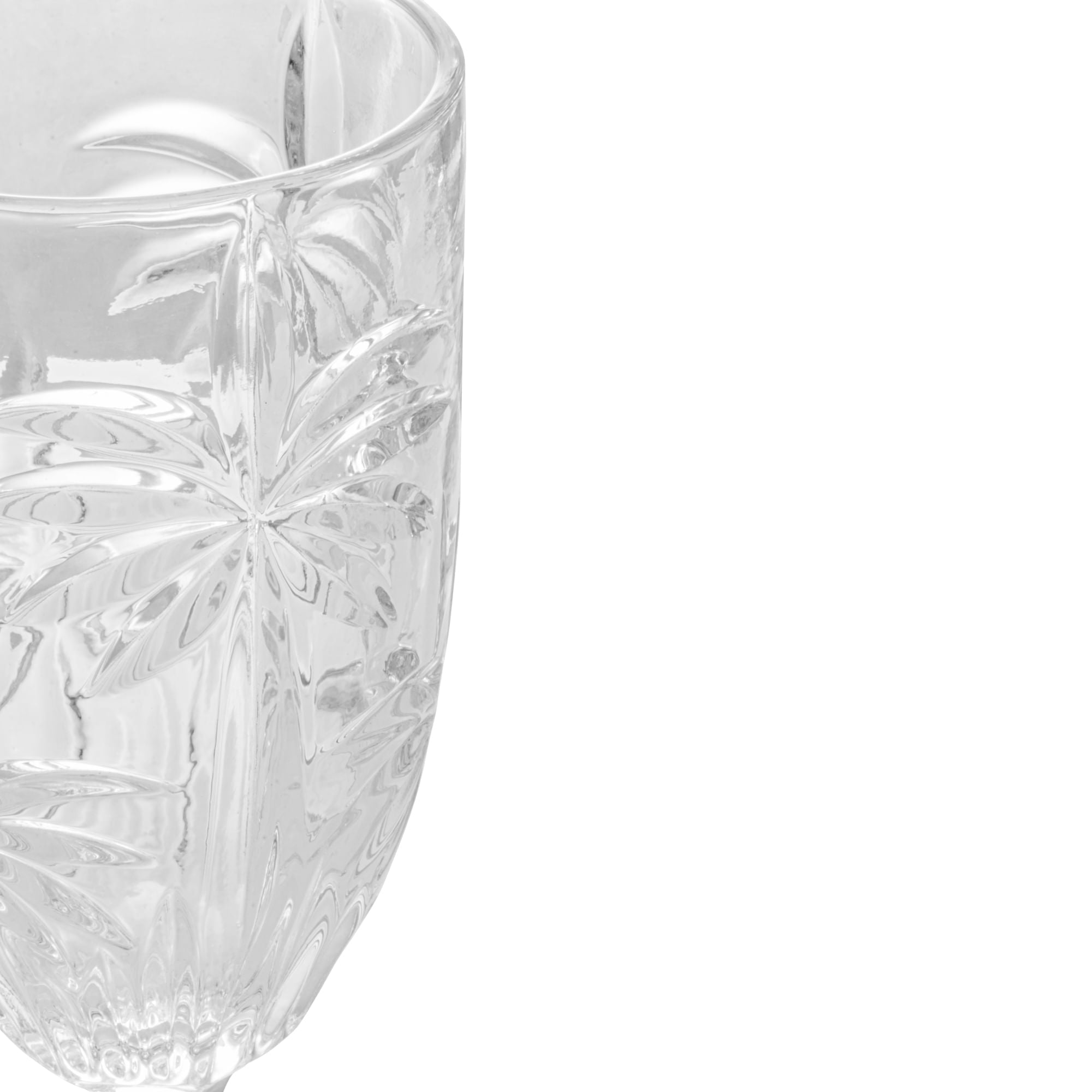 Jogo 6 Taças Cristal de Chumbo Palm Tree 450ml - Ela Decora