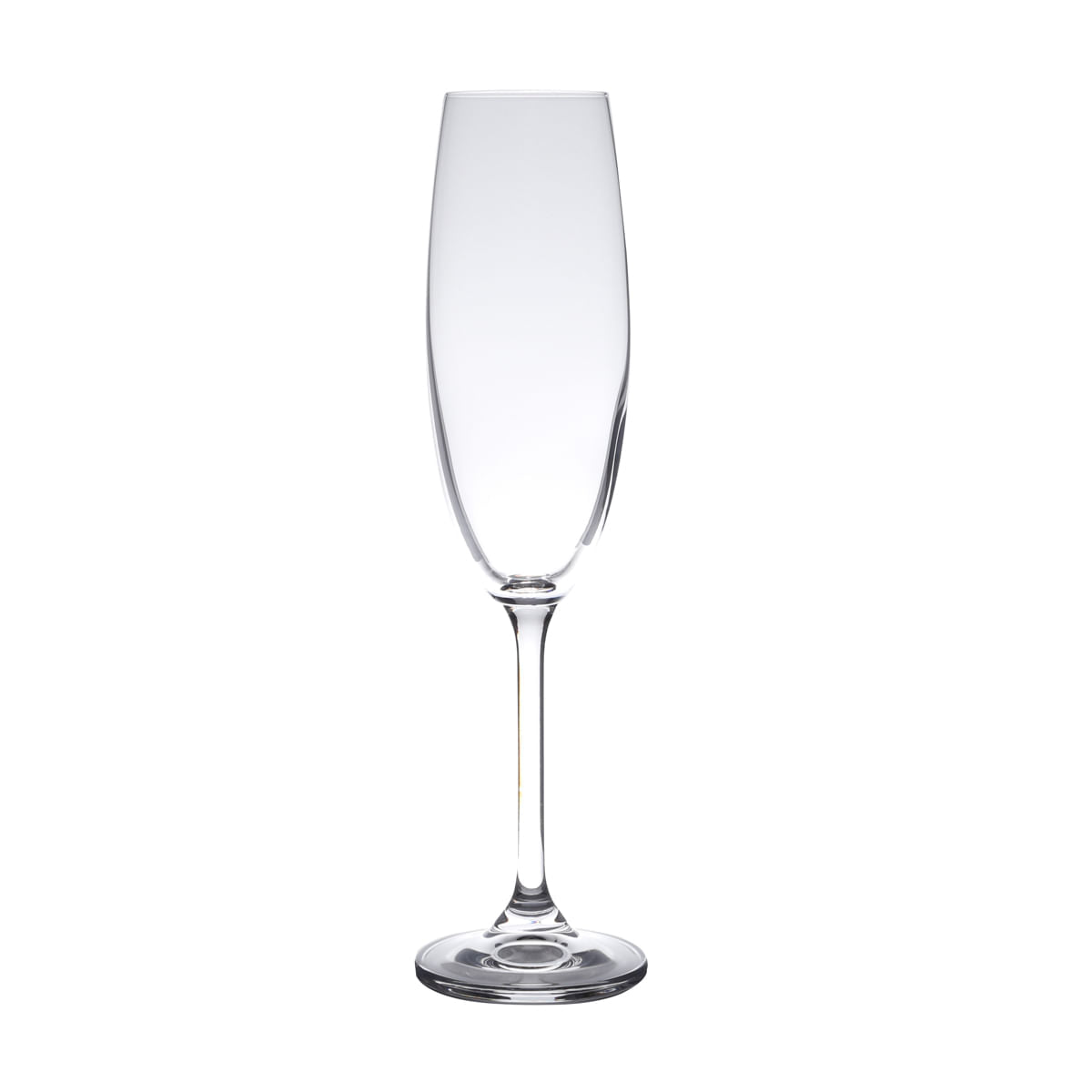 Jogo 6 Taças de Cristal Ecológica para Champagne Espumante Transparente 220ml - Ela Decora