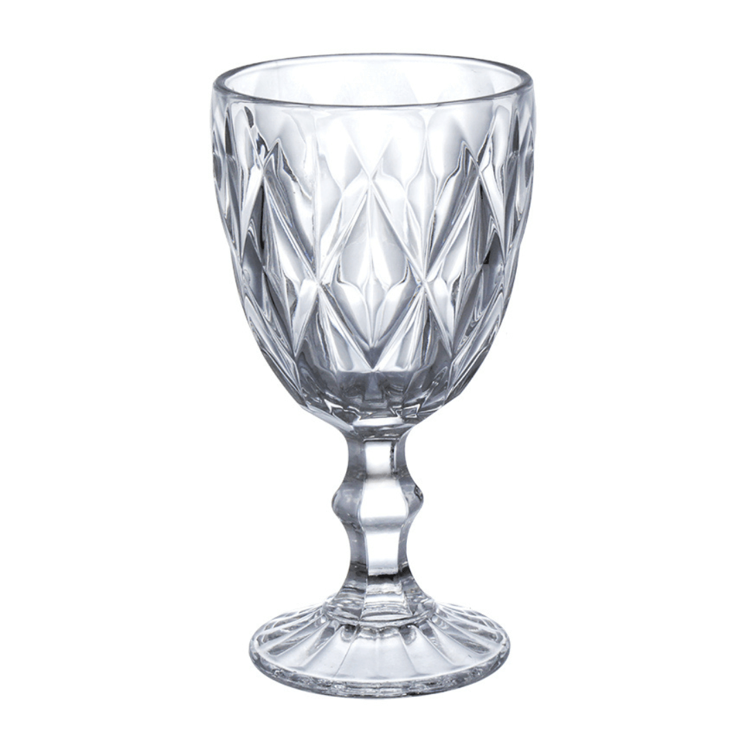 Jogo 6 Taças de Vidro DIamond 320ml - Ela Decora