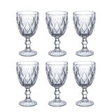 Jogo 6 Taças de Vidro DIamond 320ml - Ela Decora