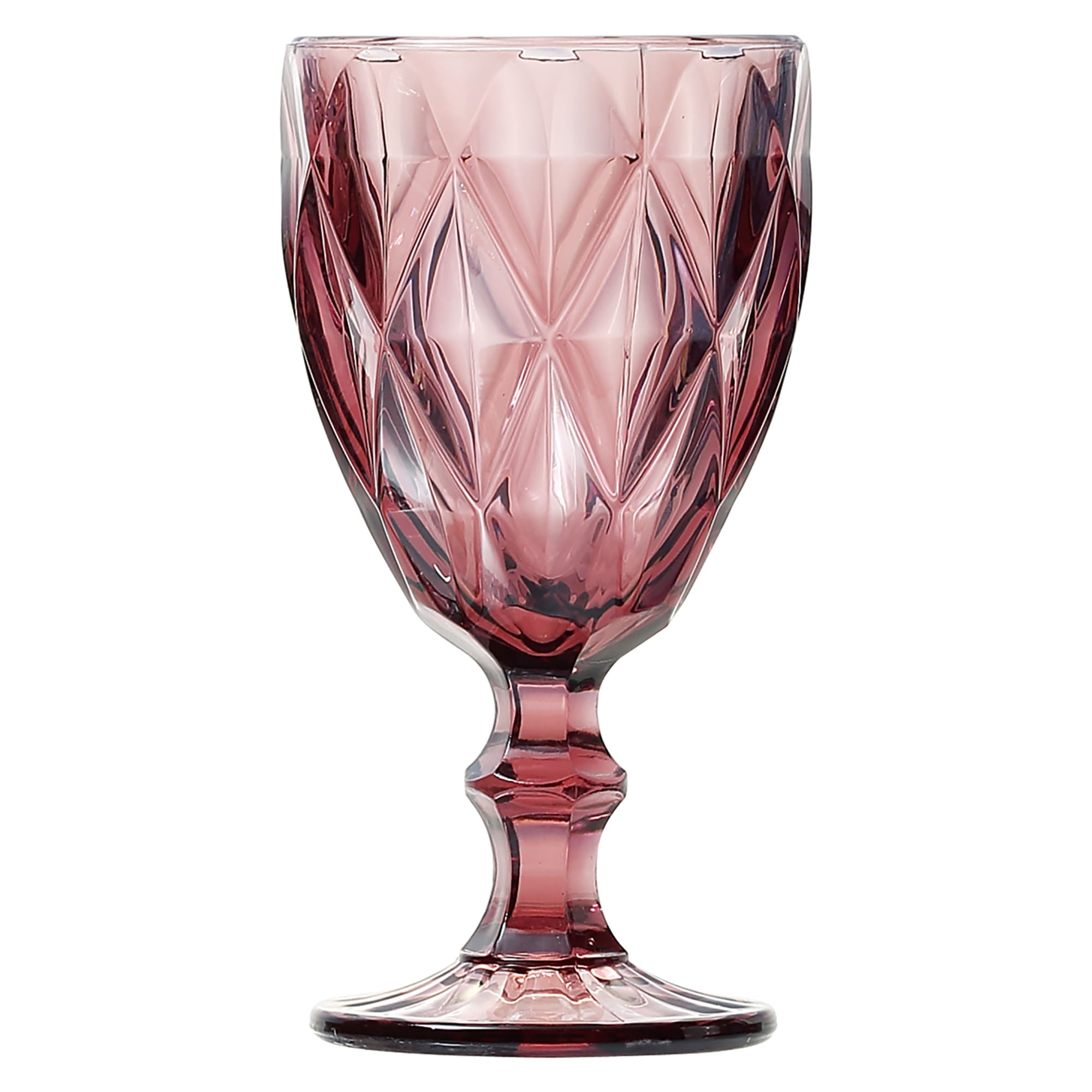 Jogo 6 Taças para Água de Vidro Diamond Lilás 325ml - Ela Decora