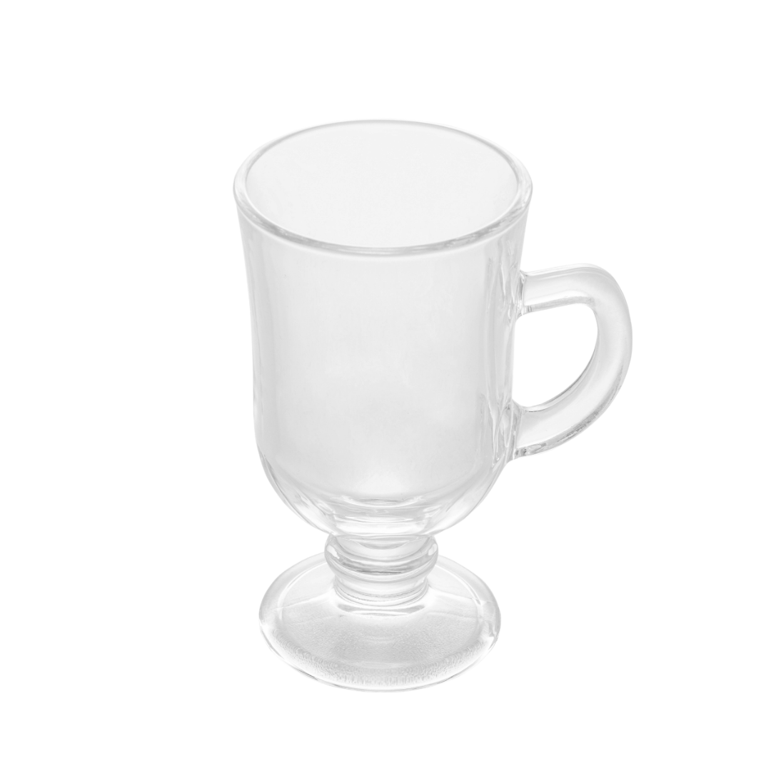 Jogo 6 Taças para Cappuccino de Vidro Sodo - Calcico 114ml - Ela Decora