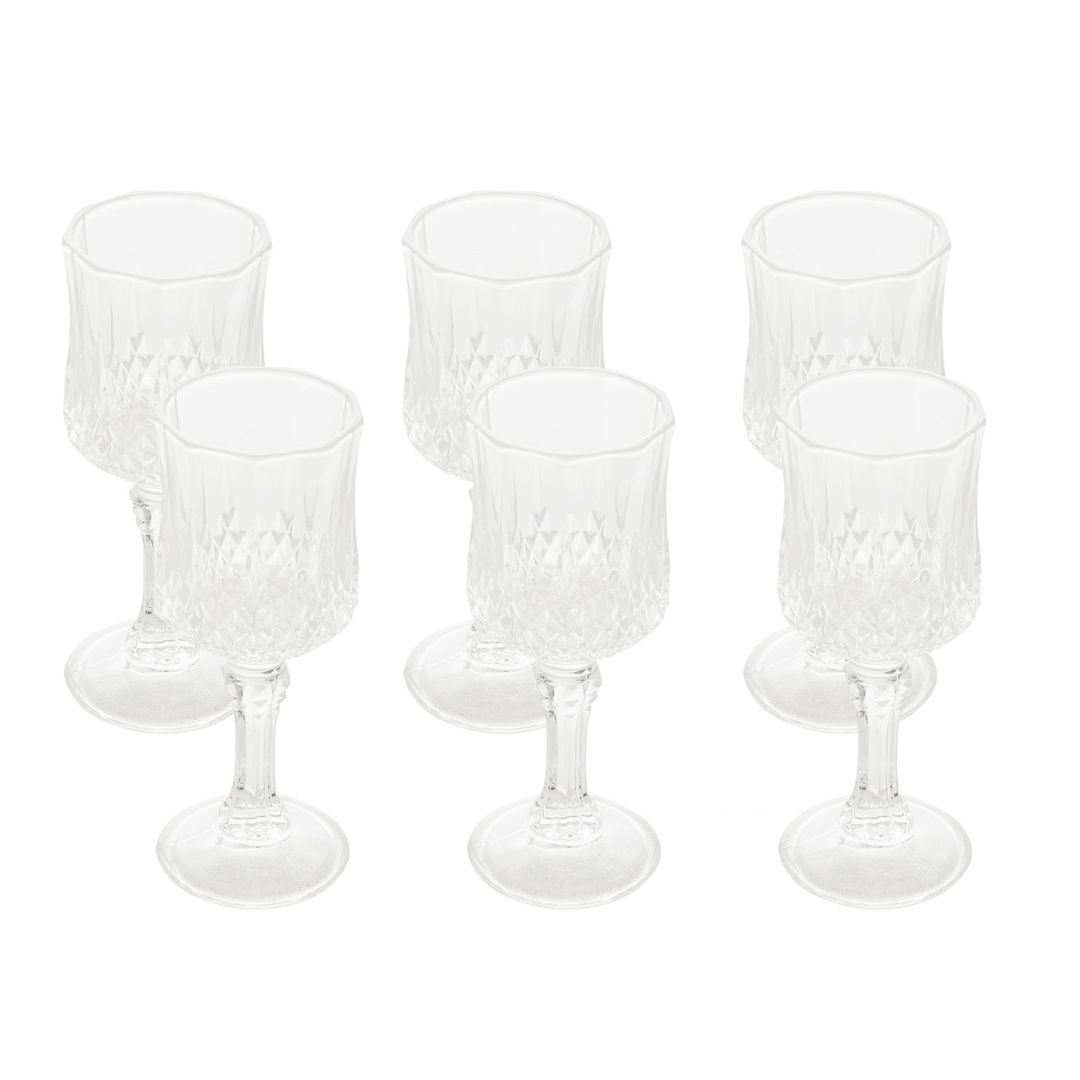 Jogo 6 Taças para Licor de Vidro Diamante 60ml - Ela Decora