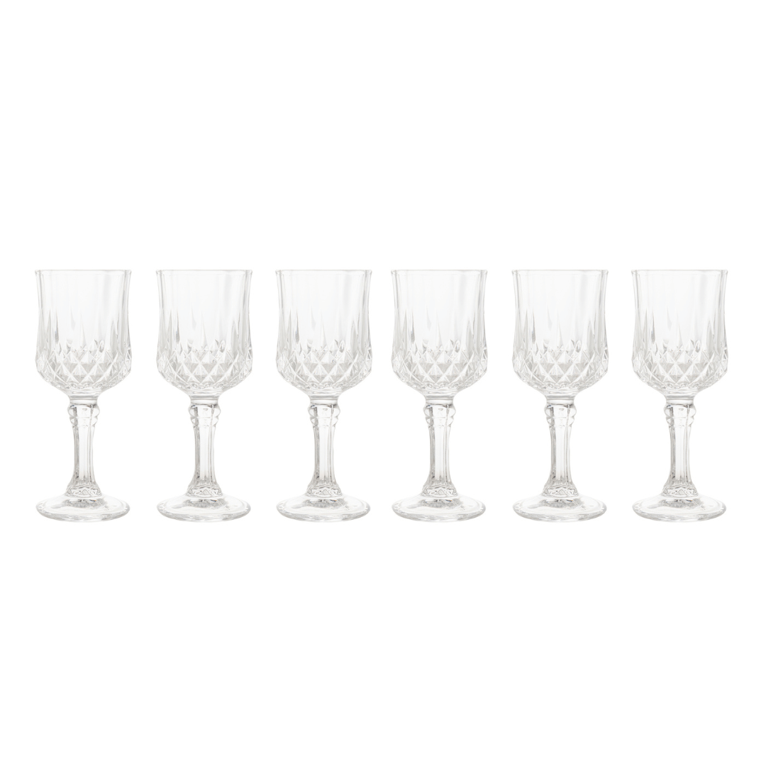 Jogo 6 Taças para Licor de Vidro Diamante 60ml - Ela Decora