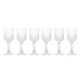 Jogo 6 Taças para Licor de Vidro Diamante 60ml - Ela Decora