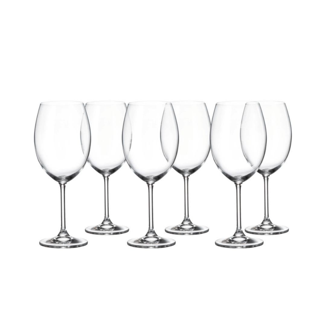 Jogo 6 Taças para Vinho Bordeaux Gastro Cristal 580ml - Ela Decora