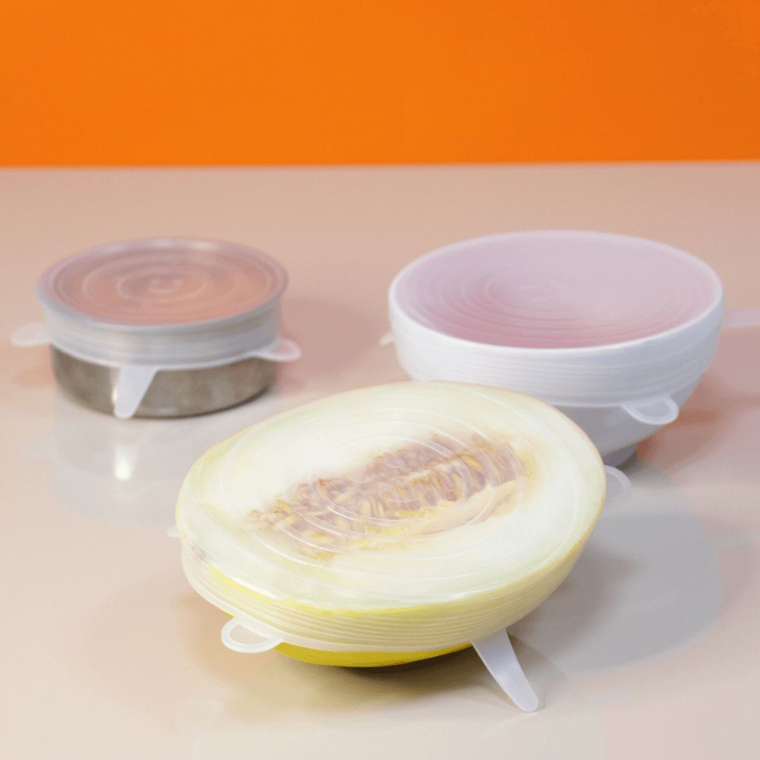 Jogo 6 Tampas de Silicone Flexiveis - Ela Decora