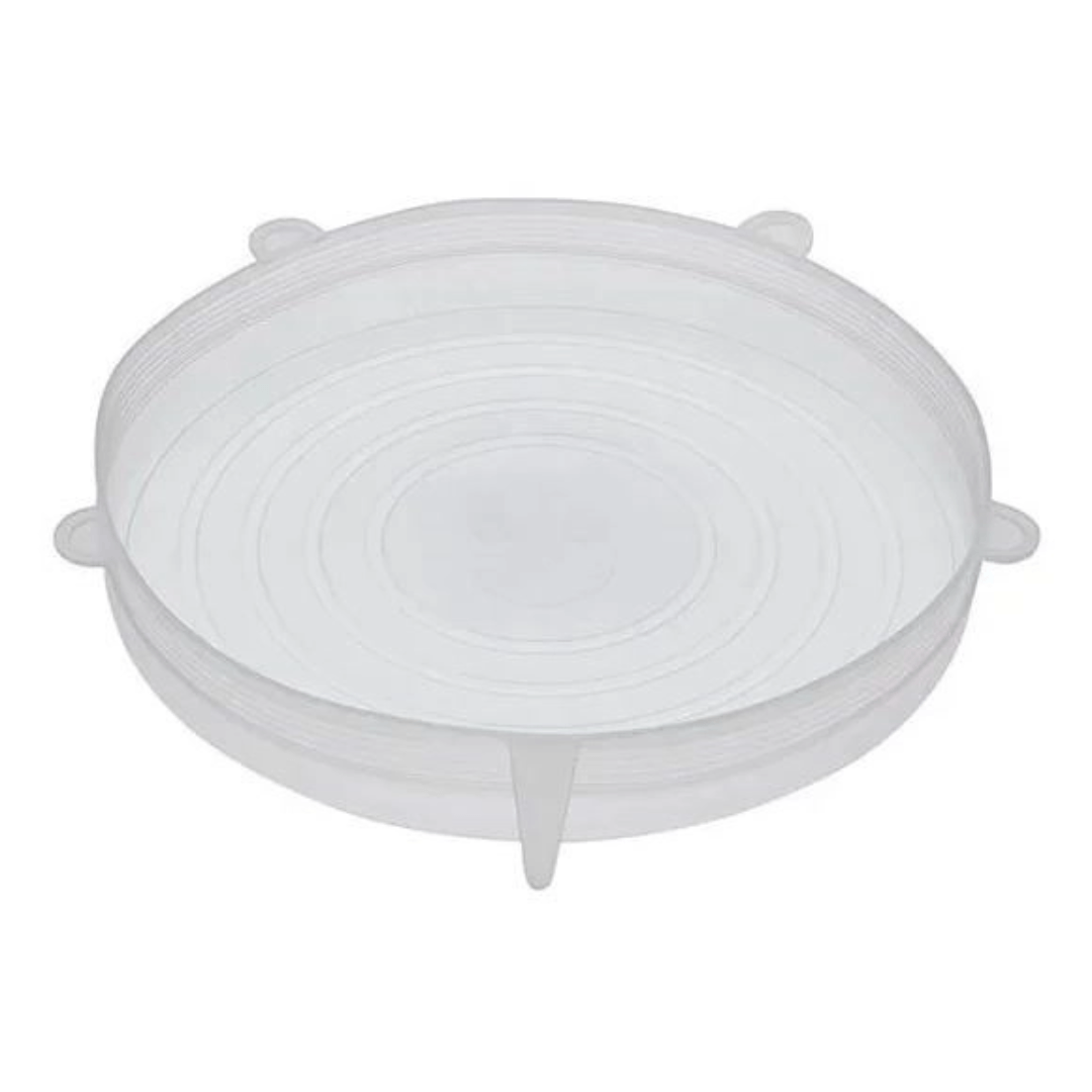 Jogo 6 Tampas de Silicone Flexiveis - Ela Decora