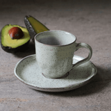 Jogo 6 Xicaras de Café com Pires Bio Pistache 120ml - Ela Decora