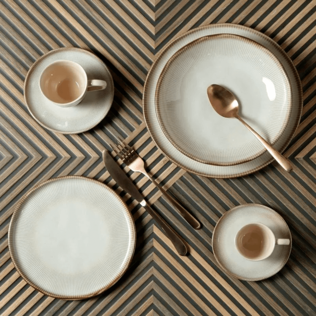 Jogo 6 Xícaras de Café com Pires bio Raio - Ela Decora