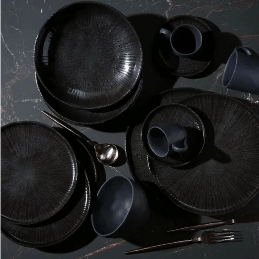 Jogo 6 Xícaras de Café com Píres Bio Stoneware Imo 120ml - Ela Decora