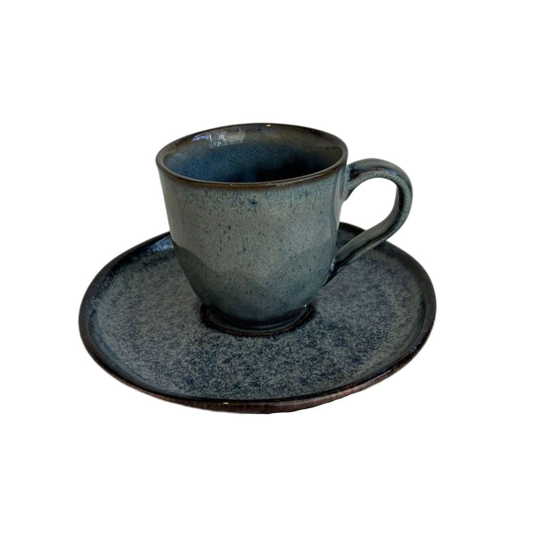 Jogo 6 Xícaras de Café com Píres Bio Titanium 120ml - Ela Decora