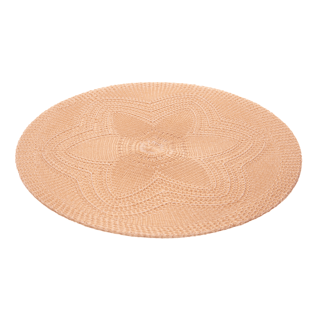 Jogo Americado Redondo Fiore Marrom 38cm - Ela Decora